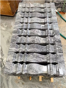 Stone Handrail Column Grey Granite Pilasters Column Shafts