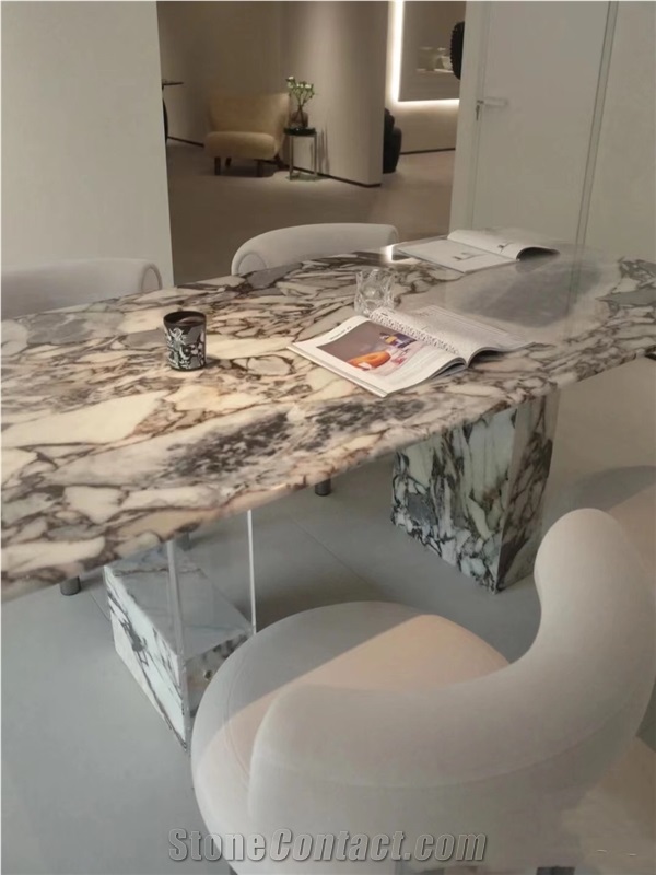 Stone Home Dining Table Marble Viola Restaurant Cafe Table