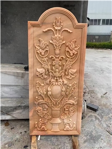 Stone Wall Relief Marble Sunset Pink Laser Engraving Panel