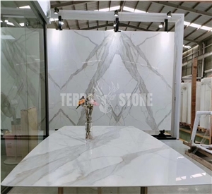 Bookmatched White Marble Nano Artificial Crystal Stone Price