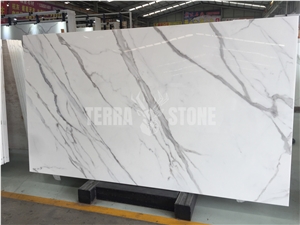 Calacatta Nano Crystallized Glass Stone Slabs Nano Panel