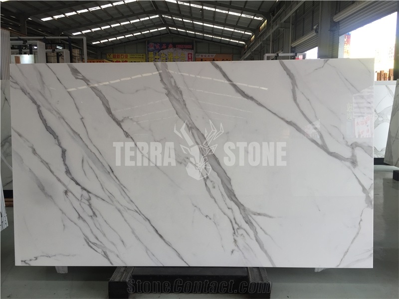Calacatta Nano Crystallized Glass Stone Slabs Nano Panel