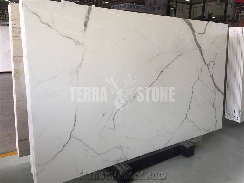 Calacatta Nano Crystallized Glass Stone Slabs Nano Panel
