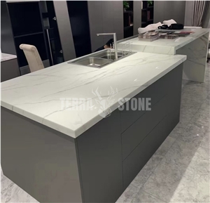 Nano Artificial Crystal Extra White Marble Stone Kitchen Countertop