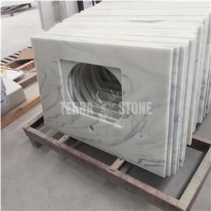 Nano Crystallized Glass Stone Double Sink Vanity Tops