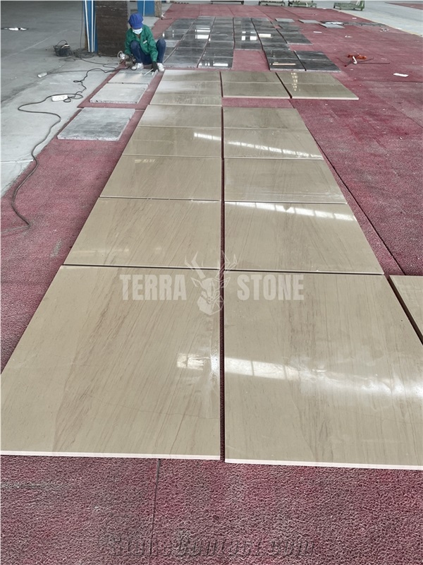 French Wooden Limestone Brown Stone Tiles Wall Cladding Tile