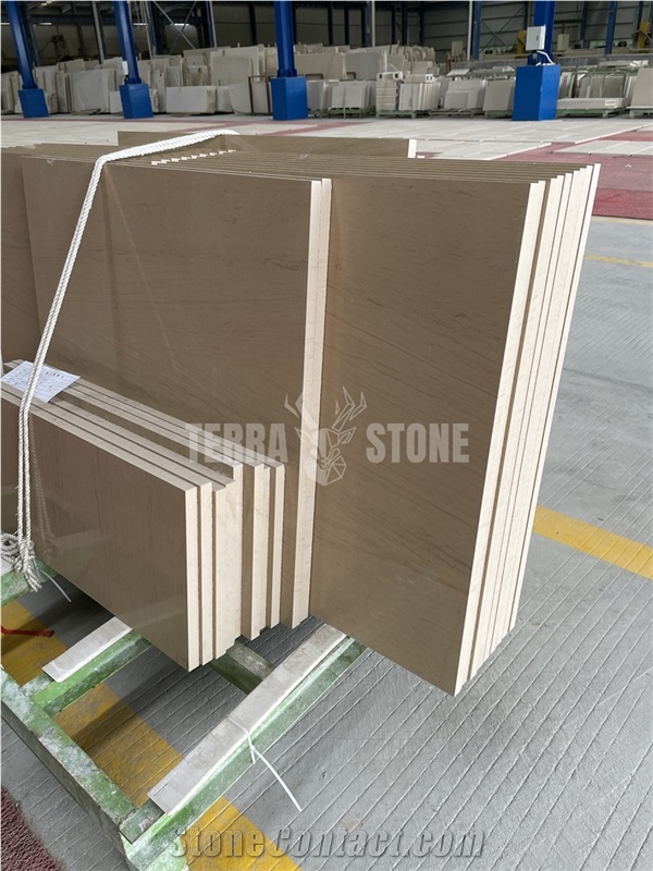 French Wooden Limestone Brown Stone Tiles Wall Cladding Tile