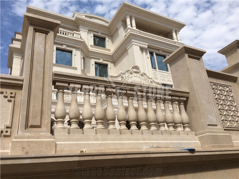 Limestone Villa Column Pillar Balustrade
