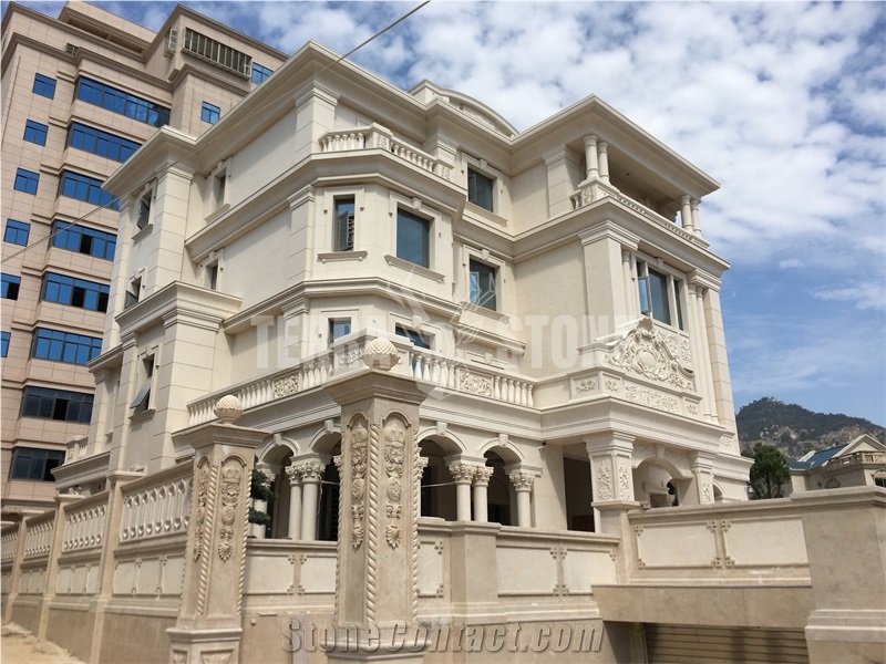 Limestone Villa Column Pillar Balustrade