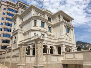 Limestone Villa Column Pillar Balustrade