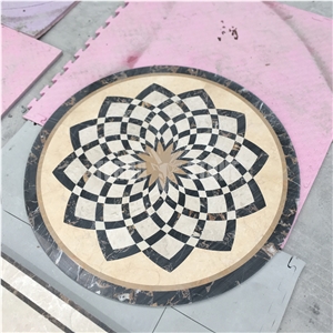 Marble Round Waterjet Medallion Carpet Marble Round Waterjet Medallion Carpet