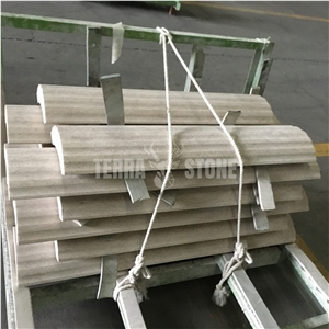 Natural Stone Carved Column Beige Outdoor Limestone Pillar