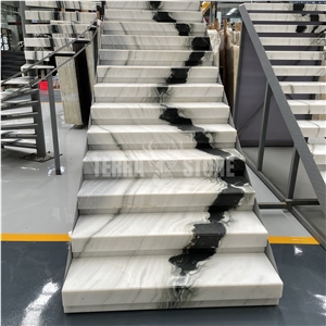 Panda White Marble Stone Stair Steps Staircase Threshold Panda White Marble Stone Stair Steps Staircase Threshold