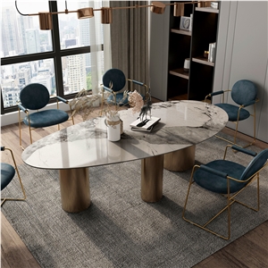 Factory Price Pandora Sintered Stone Dining Table BS-JJ-205