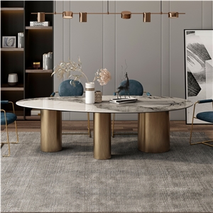 Factory Price Pandora Sintered Stone Dining Table BS-JJ-205