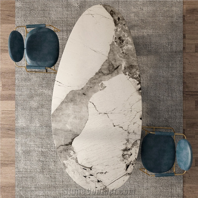 Factory Price Pandora Sintered Stone Dining Table BS-JJ-205