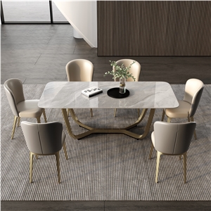 Hot Sale Catu Grey Sintered Stone Dining Table BS-JJ-316