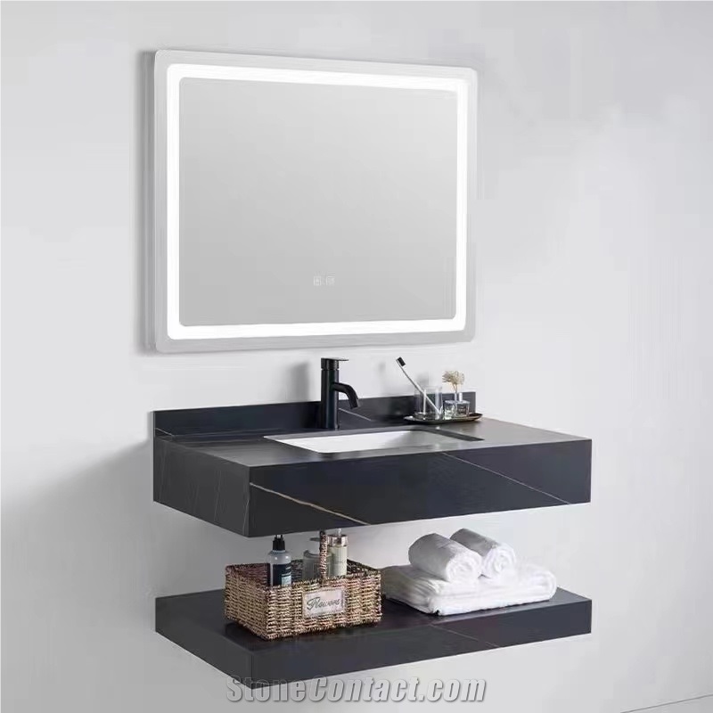 Lauren Black Sintered Stone Wash Basin BS-LSJ-XST04