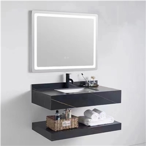 Lauren Black Sintered Stone Wash Basin BS-LSJ-XST04 Lauren Black Sintered Stone Wash Basin BS-LSJ-XST04