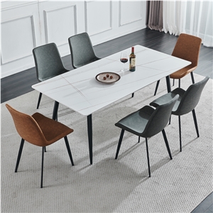 Lauren White Sintered Stone Dining Table BS-SY-Y09