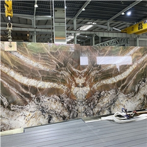Brazil Polished Crystal Volupia Maestro Quartzite Slabs