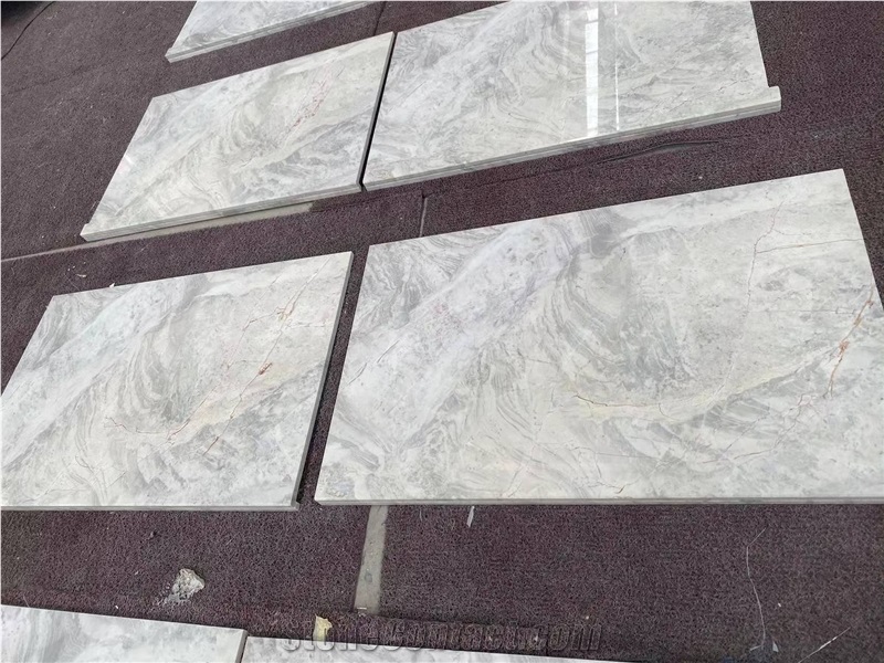 Albert White Marble Ceramic Laminated Tile Abbott White