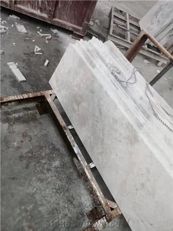 Albert White Marble Ceramic Laminated Tile Abbott White