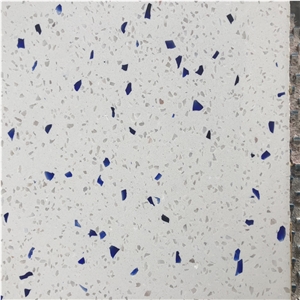 Diamond Blue Terrazzo White Terrazzo With Blue& White Chips Diamond Blue Terrazzo White Terrazzo With Blue& White Chips