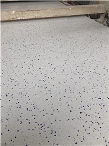 Diamond Blue Terrazzo White Terrazzo With Blue& White Chips