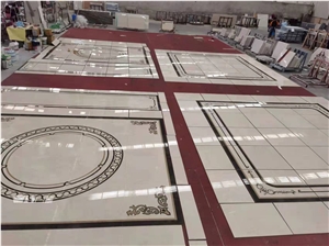 Waterjet Pattern Marble With Ceramic Backer Composite Marble