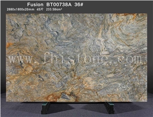 Fusion Quartzite Slab Exotic Multicolor Quartzite