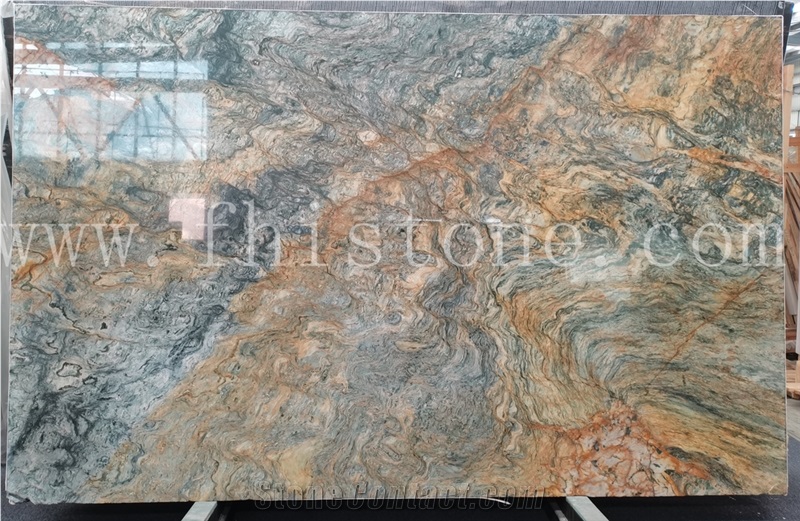 Fusion Quartzite Slab Exotic Multicolor Quartzite