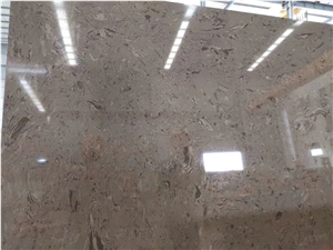 Mocha Brown Artificial Marble Slabs Good Price Tiles