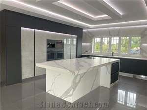 Quartz Slabs Kitchen Top Good  Price Calacatta Cararra