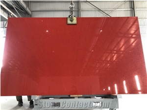 CSC11006 - Ruby Crystal Red Quartz Slabs,Engineered Stone