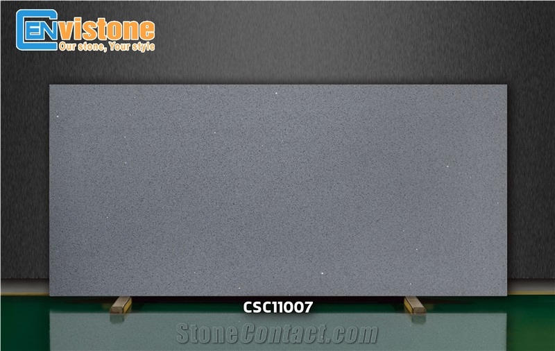 CSC11007 - Light Grey Crystal Quartz Slabs,Engineered Stone