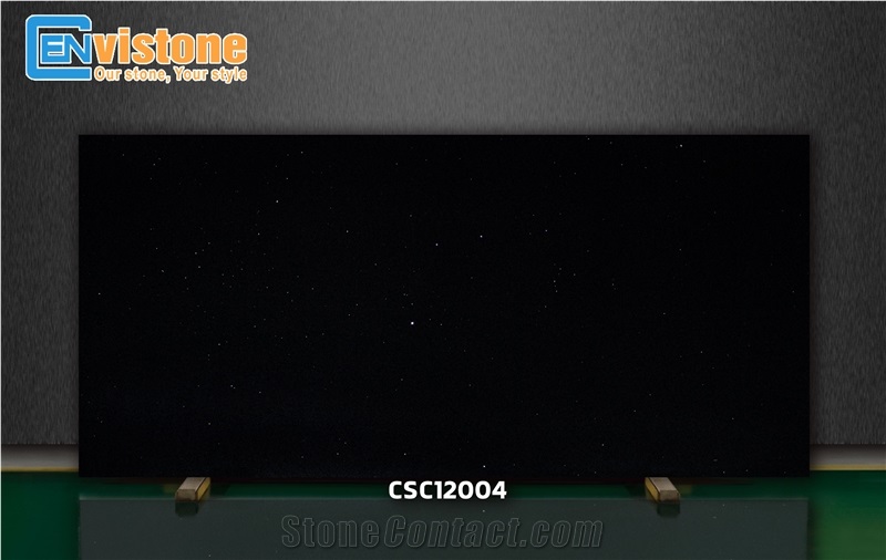 CSC12004 - Black Crystal Engineered Quartz Slabs