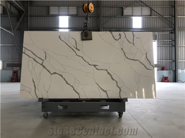 CSH83001 - Calacatta Borghini Quartz Stone Slabs