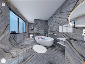 Blue Danube Marble Slab Wall Tile For Interior Decoration
