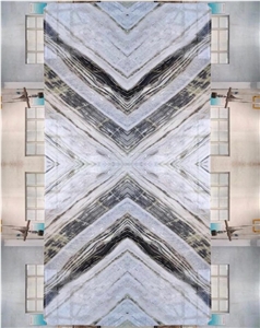 Blue Danube Marble Slab Wall Tile For Interior Decoration