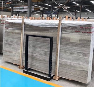 China Wood Grey Marble Grain Slab Wall Tiles