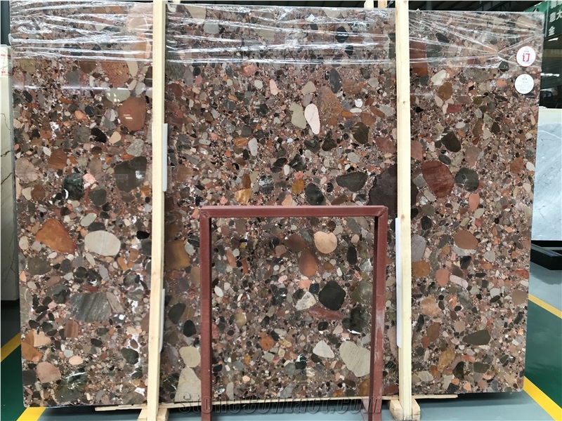 Yuhua Stone Multicolor Marble Polished Slab Floor Tile
