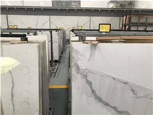 Calacatta White Sintered Stone Polish Big Slab 6Mm