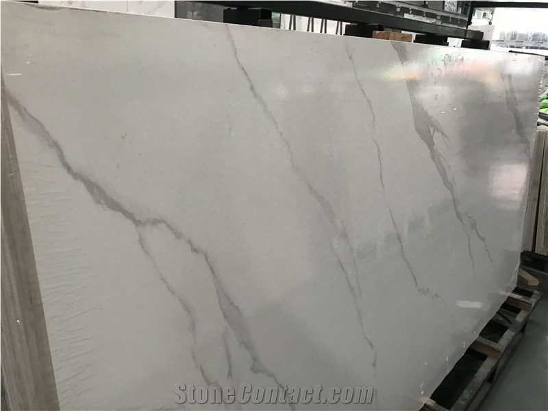 China Calacatta Sintered Stone Gold Line