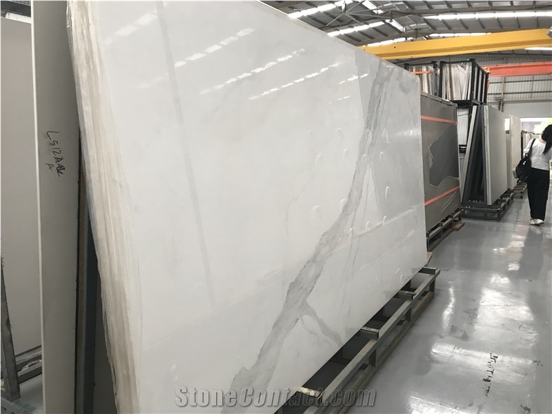 China Cheap Sintered Stone Calacatta White  Good Quality