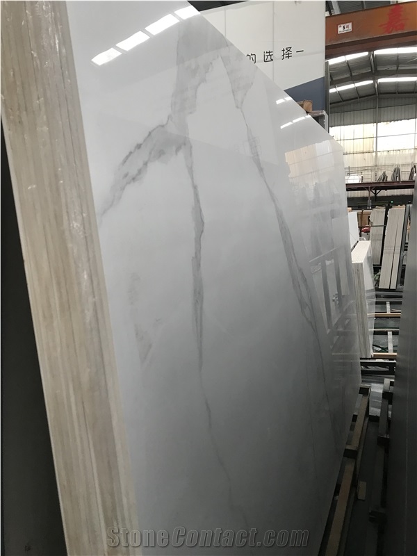 China Cheap Sintered Stone Calacatta White  Good Quality