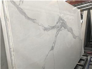 China Large Format White Calacatta Sintered Stone China Large Format White Calacatta Sintered Stone