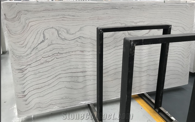 China White Inorganic Terrazzo Slab High Quality