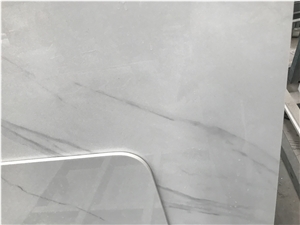 China White Sintered Stone Table Top Round Edge