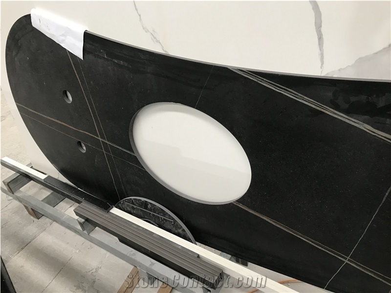 Honed Black Sintered Stone TOP
